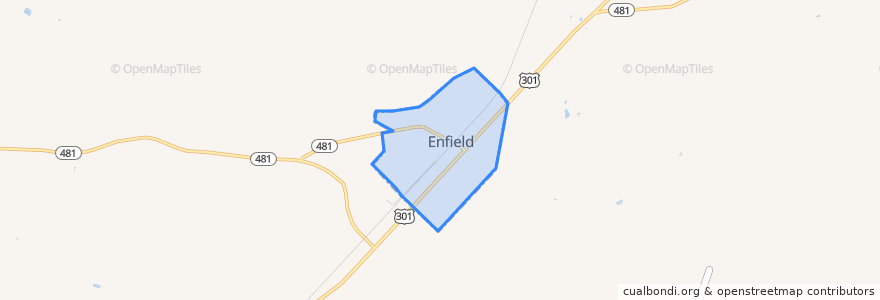 Mapa de ubicacion de Enfield.