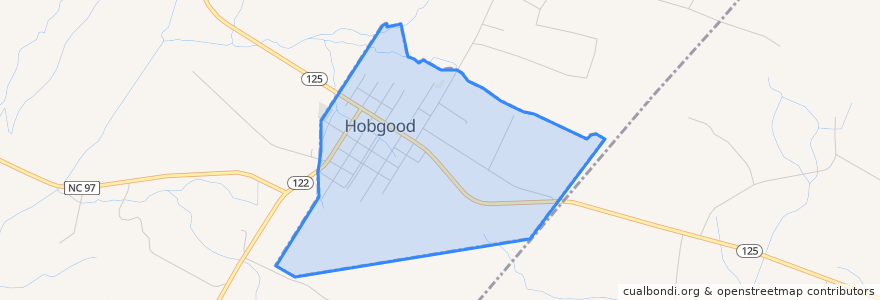 Mapa de ubicacion de Hobgood.