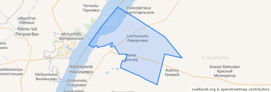 Mapa de ubicacion de Левчуновское сельское поселение.