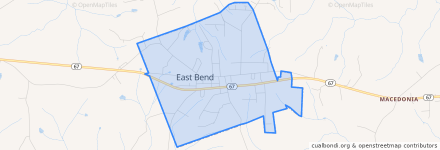 Mapa de ubicacion de East Bend.