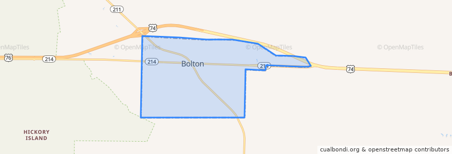 Mapa de ubicacion de Bolton.