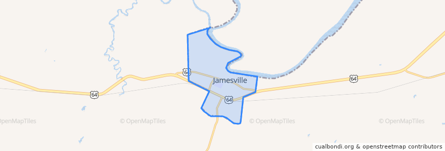Mapa de ubicacion de Jamesville.