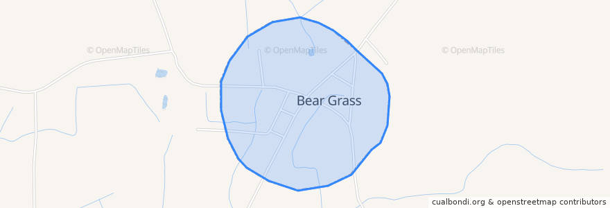 Mapa de ubicacion de Bear Grass.