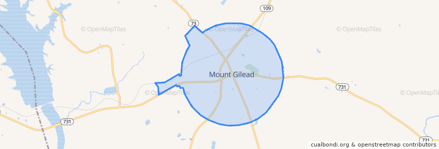 Mapa de ubicacion de Mount Gilead.