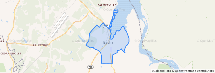 Mapa de ubicacion de Badin.