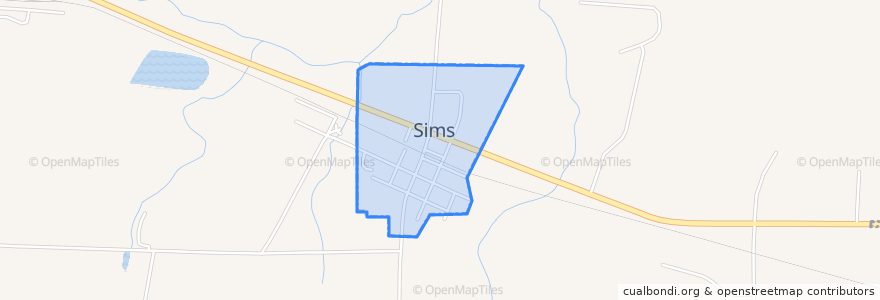 Mapa de ubicacion de Sims.