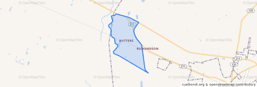 Mapa de ubicacion de Butters.