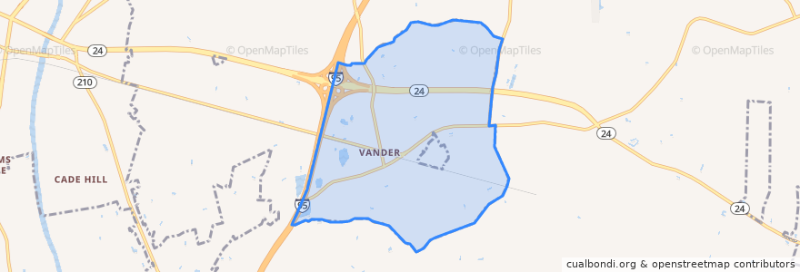 Mapa de ubicacion de Vander.