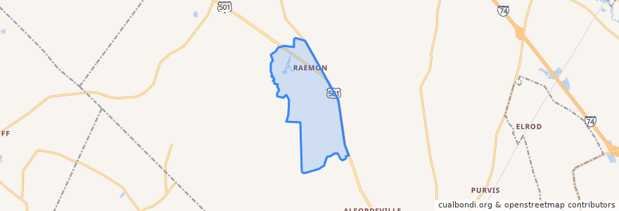 Mapa de ubicacion de Raemon.