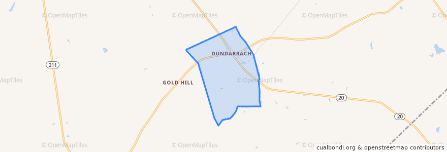 Mapa de ubicacion de Dundarrach.