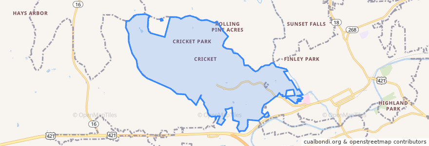 Mapa de ubicacion de Cricket.