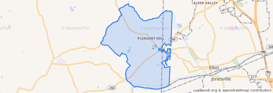 Mapa de ubicacion de Pleasant Hill.