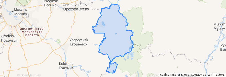 Mapa de ubicacion de городской округ Шатура.