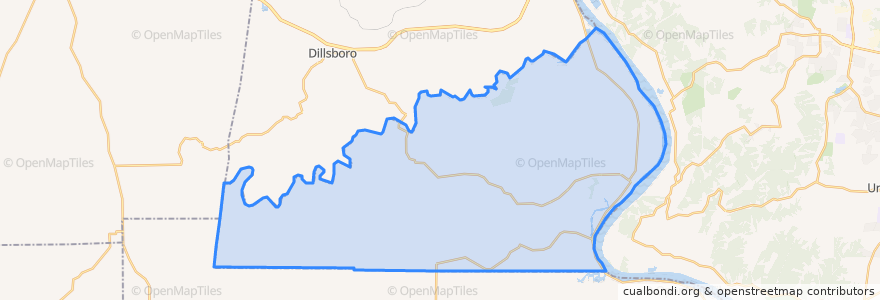 Mapa de ubicacion de Ohio County.