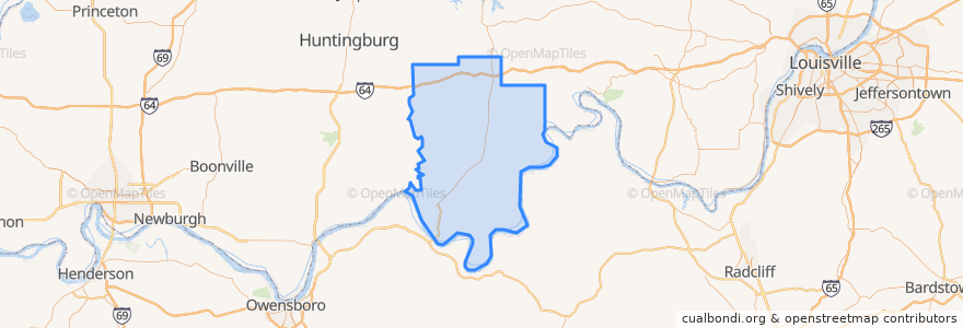 Mapa de ubicacion de Perry County.