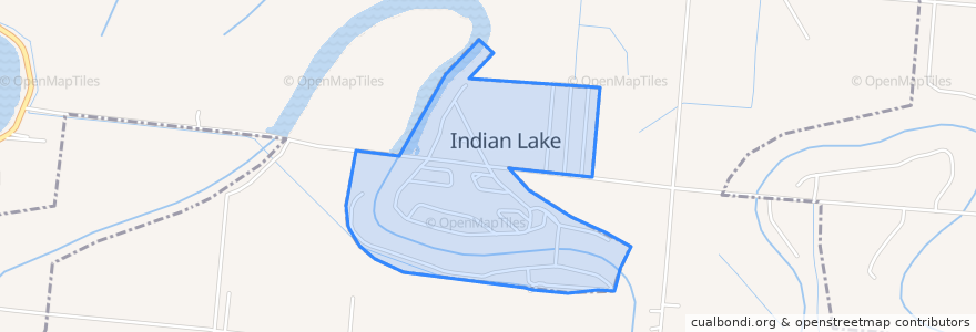 Mapa de ubicacion de Indian Lake.