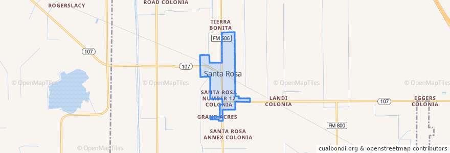 Mapa de ubicacion de Santa Rosa.