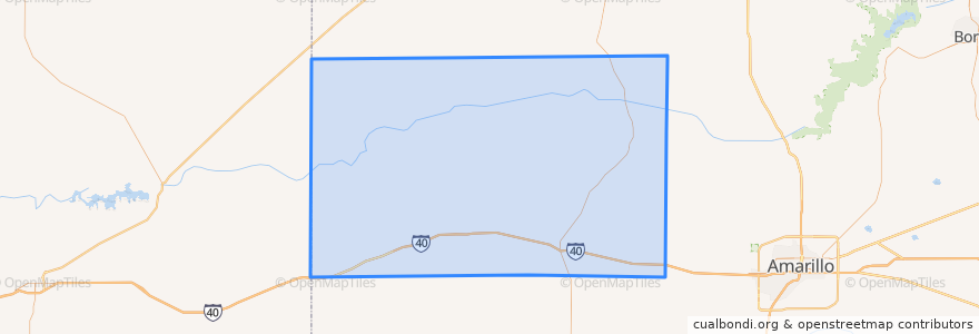 Mapa de ubicacion de Oldham County.