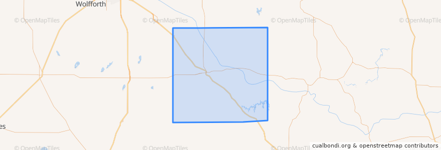 Mapa de ubicacion de Garza County.