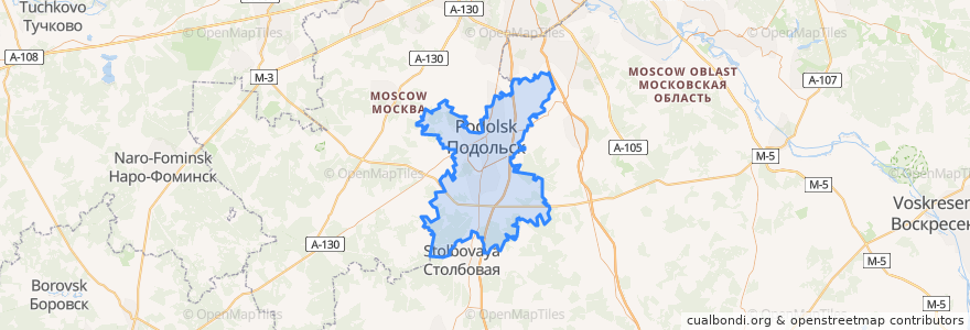 Mapa de ubicacion de городской округ Подольск.