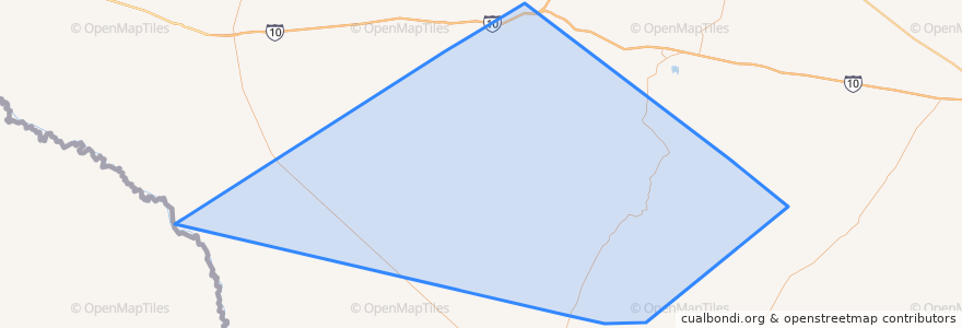 Mapa de ubicacion de Jeff Davis County.