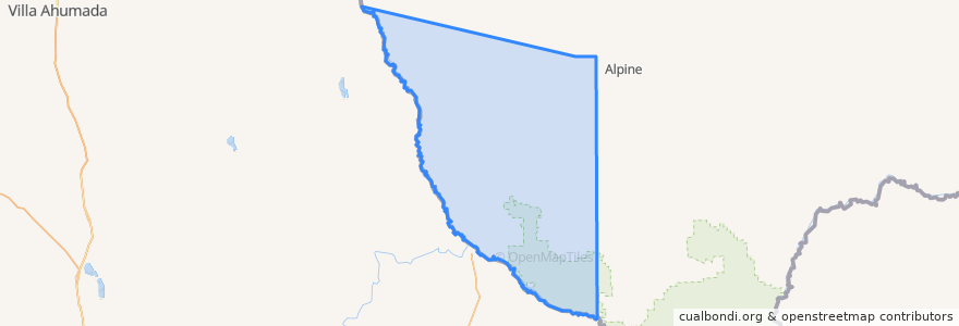 Mapa de ubicacion de Presidio County.