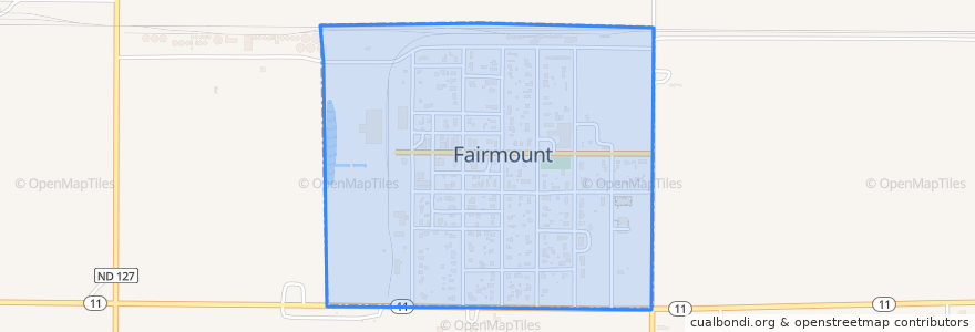 Mapa de ubicacion de Fairmount.