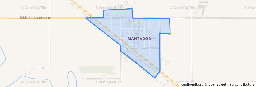 Mapa de ubicacion de Mantador.