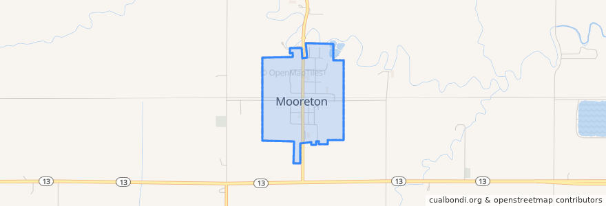 Mapa de ubicacion de Mooreton.