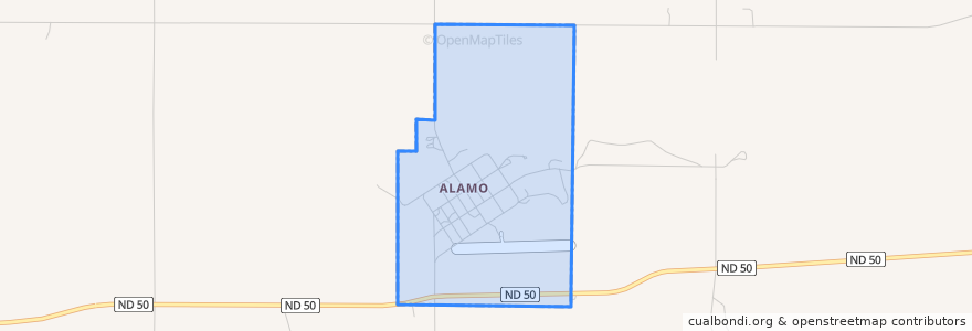 Mapa de ubicacion de Alamo.