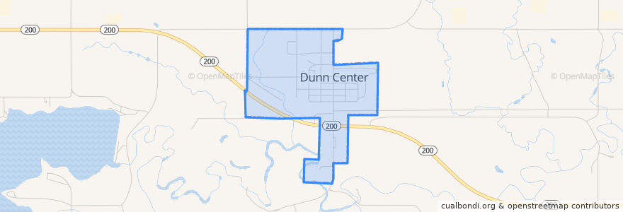 Mapa de ubicacion de Dunn Center.