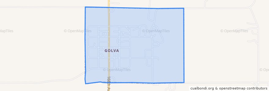 Mapa de ubicacion de Golva.