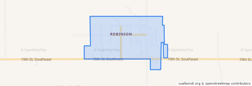 Mapa de ubicacion de Robinson.