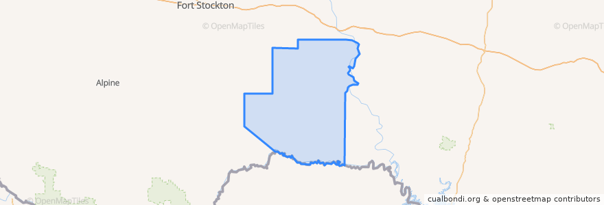 Mapa de ubicacion de Terrell County.