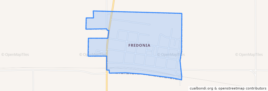 Mapa de ubicacion de Fredonia.