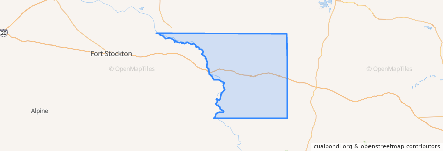 Mapa de ubicacion de Crockett County.