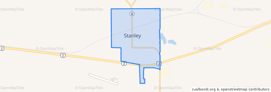 Mapa de ubicacion de Stanley.