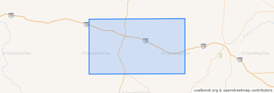 Mapa de ubicacion de Sutton County.