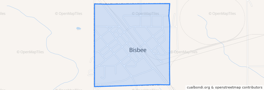 Mapa de ubicacion de Bisbee.