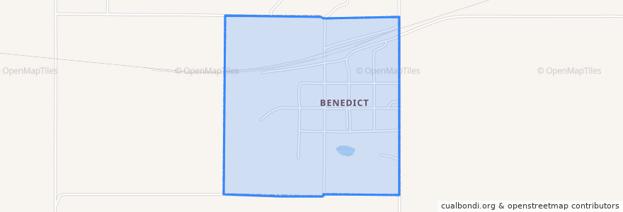 Mapa de ubicacion de Benedict.