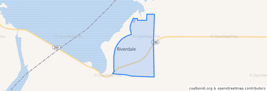 Mapa de ubicacion de Riverdale.