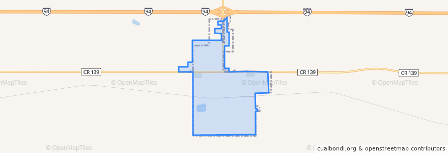 Mapa de ubicacion de New Salem.