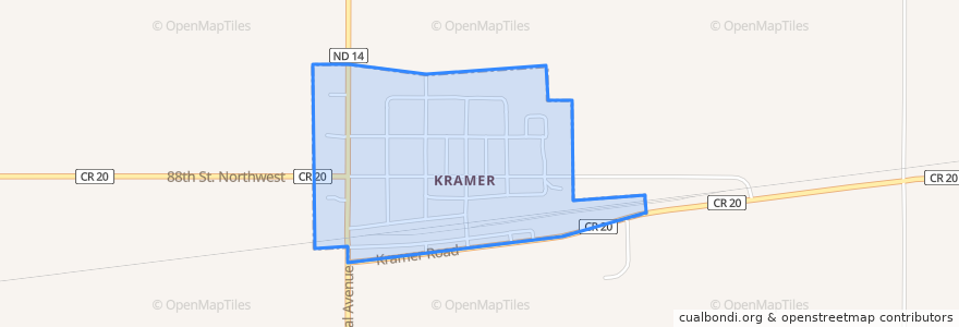 Mapa de ubicacion de Kramer.