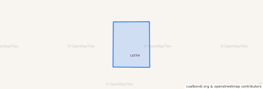 Mapa de ubicacion de Leith.