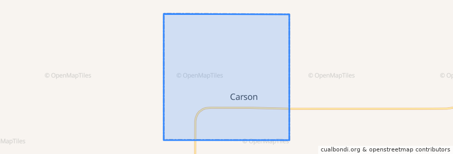 Mapa de ubicacion de Carson.