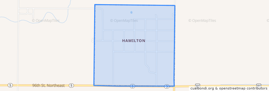 Mapa de ubicacion de Hamilton.