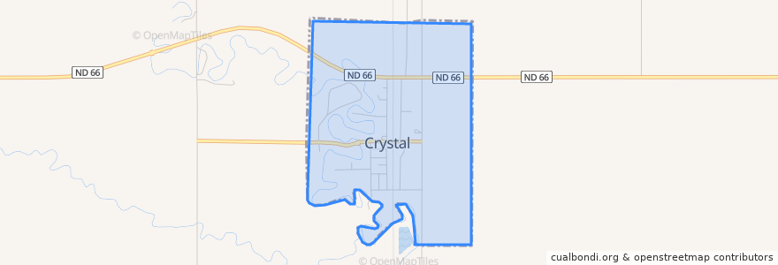 Mapa de ubicacion de Crystal.