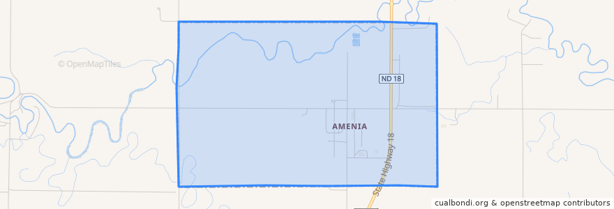 Mapa de ubicacion de Amenia.