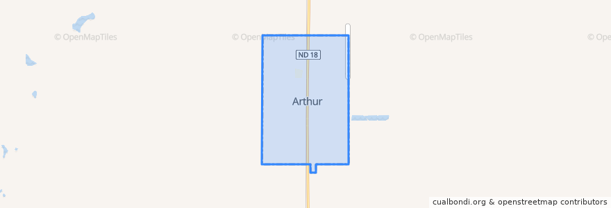 Mapa de ubicacion de Arthur.