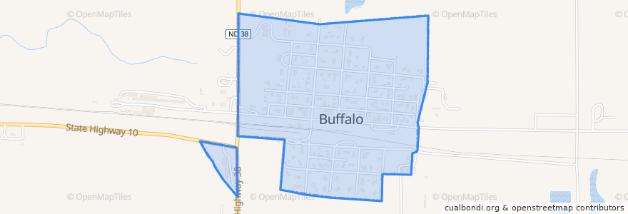 Mapa de ubicacion de Buffalo.